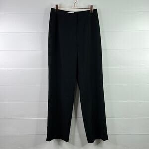 CALVIN‎ KLEIN Black Wide Straight Leg Business Dress Pants Size 2